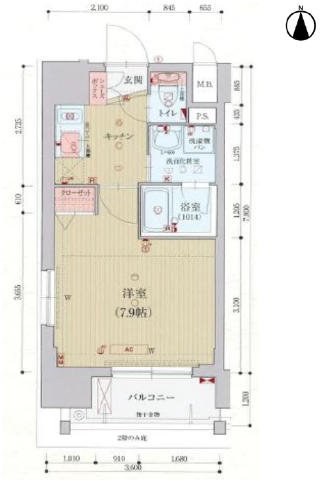 西院駅 徒歩11分 構造:鉄筋コンクリート造専有面積:25.2平米 ( 7.62坪 )